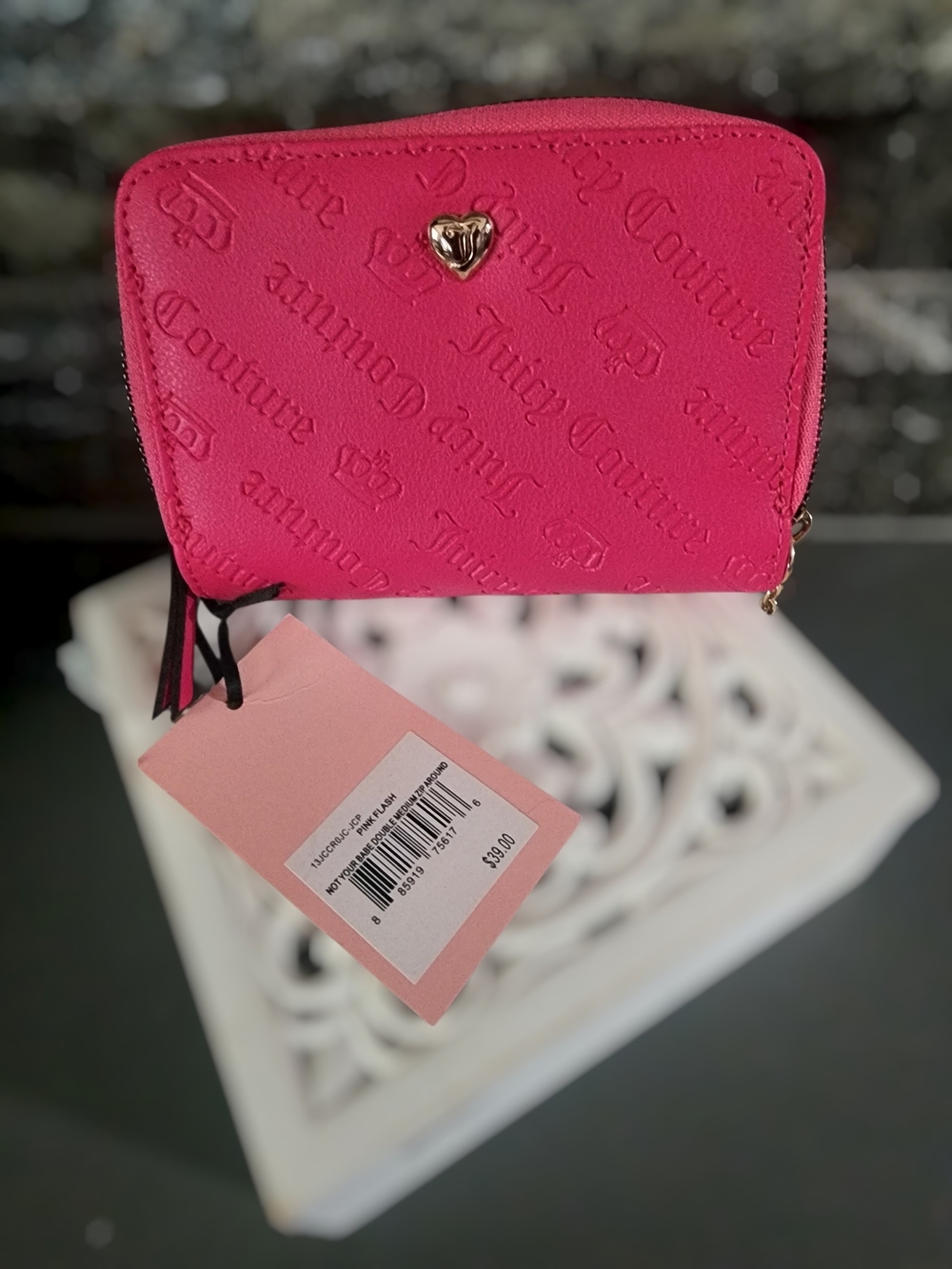 Juicy Couture Hot Pink Zip Around Wallet